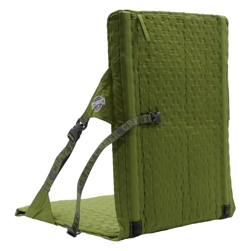 Crazy Creek HEX 2.0 PowerLounger for Day Hiking & Backpacking Trips, 250 LBS Weight Capacity, Adjustable Straps, Compact Design, Water-Resistant Olive/Slate - color: Olive/Slate, size: Power Lounger