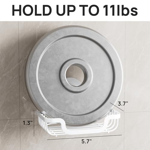 LEVERLOC Soap Dish, Soap Bar Holder for Shower Suction Cup Wall Mounted - color: White, size: 5.7" * 4.8"