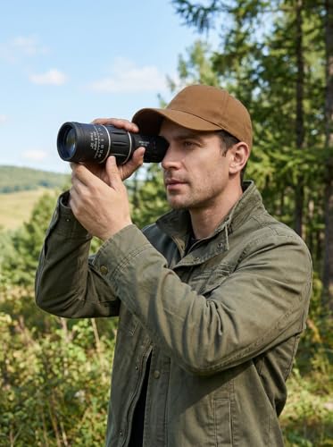 HD 16X52 Monocular Telescope with BAK7 Prism and FMC Lens Waterproof Fogproof Outdoor Gear - color: Black, size: small