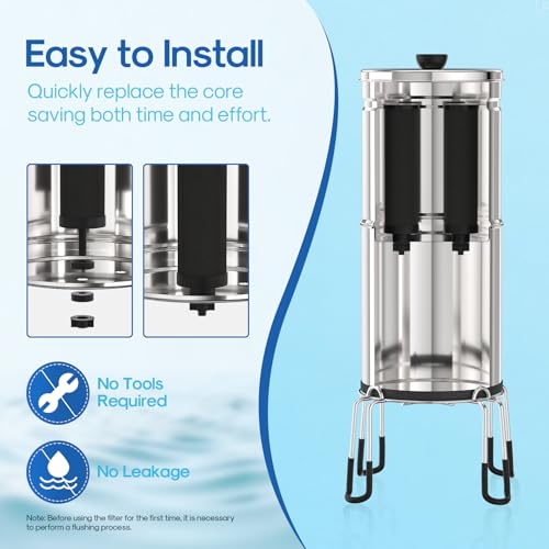 ICEPURE Water Filter Replacement for Berkey® BB9-2 Black Purification Elements, Berkey® Gravity-fed Water Filter System, 2PACK