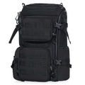 Timeet Tactical Backpack for Men, 20 Inch Black 45L Large Capacity, U-Shaped Wide Opening Molle Military Hiking 3 Day Assault Pack, Water Resistant - color: Black