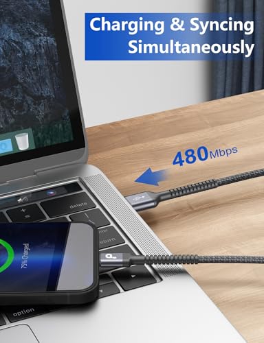 iPhone Charger Cable 2Pack 6FT, Lightning Cable [Apple MFi Certified] | Nylon Braided Fast Charging iPhone Charger Cord Compatible with iPhone 14 13 12 11 Pro Max XR XS X 8 7 6 Plus iPad and More - color: Grey, size: 6FT, style: USB A to Lightning