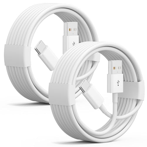Car Carplay Cable for iPhone 17/Pro Max/Air/15/16 Pro Max/Plus/16e,6FT 2Pack USB A to USB C for iPhone USB C Cord,USB C Cable for iPad Pro/iPad Air Android Charger Cord Type-C Charging Cable,White - color: White, size: 6FT