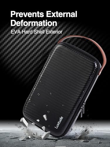 Luxtude Travel Sunglasses Organizer Case, Hard Shell Sunglasses Travel Case - color: Black-8 Pairs
