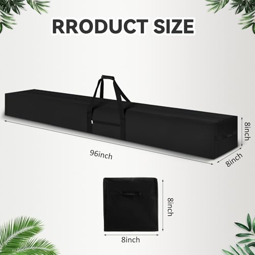 1 Pcs 96 x 8 x 8, 103 L Versatile Large Duffle Bag, Black | Extra Long Camping Tent Storage Bag, Heavy Duty Waterproof Oxford Duffel for Tent Poles, Canopy, Sports, Event Long Equipment - color: Black, size: 96 x 8 x 8 Inch, 103 L