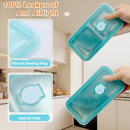Grab and Go Snack Containers Stainless Steel, Reusable Snack Condiment Containers with Lids, Double &Single Compartment Food Lunch Meal Container Prep for Work & Trave, Dishwasher Safe, 4 PCS.