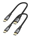 CableCreation USB C to USB C Cable 2 Pack, Type C Fast Charging Cable 0.8FT - size: 0.8FT 2-Pack, style: C to C