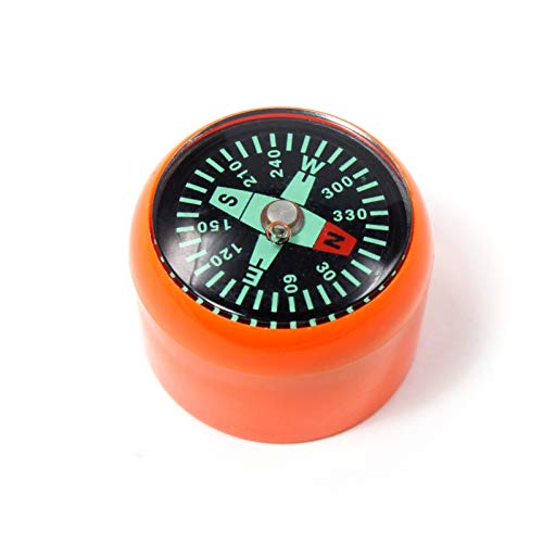 SE 5-in-1 Orange Survival Whistle with Compass, Signaling Mirror, Lanyard, and Fire Starter - 112dB, 4.5-Inch Length - Ideal for Hiking, Camping, Emergencies (2-Pack) - CCH5 - size: 2-Pack