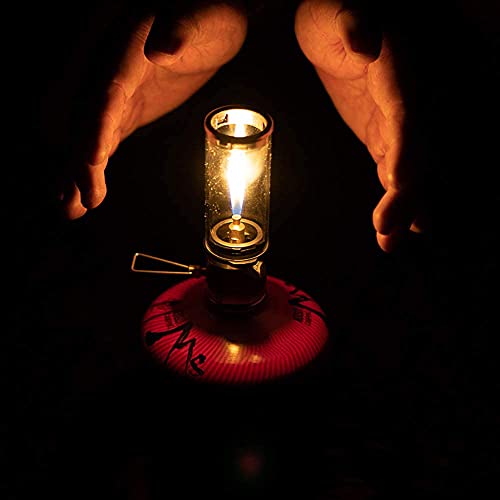 BRS Outdoor Gas Lantern Dreamlike Candle Lamp Portable Tent Lantern Glass Mantle Lantern (BRS-55 1pc)