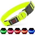 Illumifun LED Dog Collar, Rechargeable Light Up Collars, Reflective Safety Collar Light for Nighttime Walking Camping (GreenⅢ, Medium) - color: GreenⅢ, size: Medium