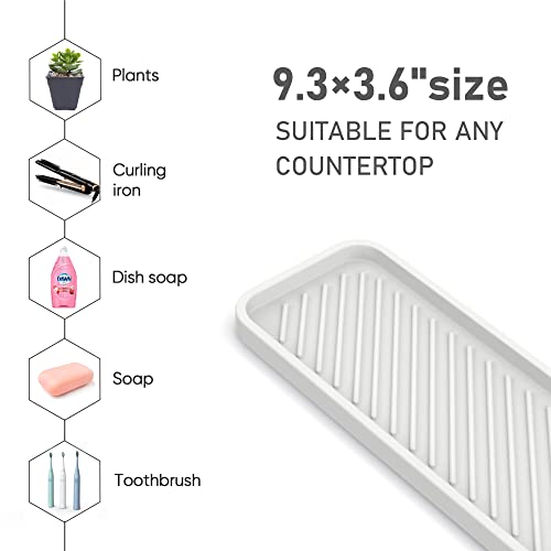Silicone Sponge Holder, Kitchen Sink Organizer Tray（White） - color: C-wh, size: 9.3x3.6inch