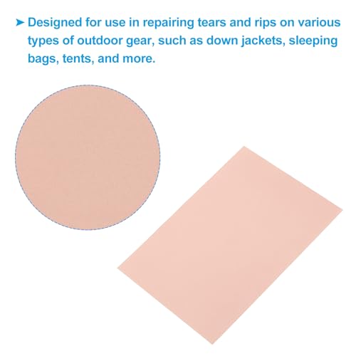 PATIKIL Down Jacket Repair Patch 6" x 8", 10 Pack Self Adhesive Nylon Fabric Patch for Tent Clothes Outdoor Camping Gear, Light Pink - color: Light Pink