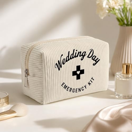 Portable Makeup Organizer for Skincare Hygiene Purse Brushes Lipstick Nail Polish,Toiletry Kit for Women,Cute Makeup Bag & Travel Essentials (Wedding Day) - color: Wedding Day