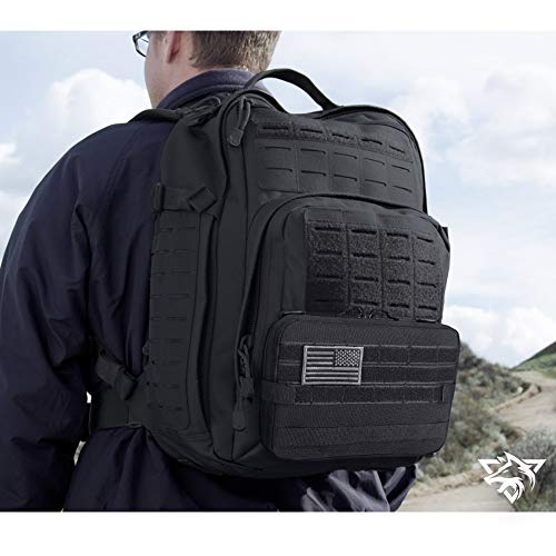 WYNEX Tactical Admin Molle Pouch, Medical EDC EMT Utility Bag Shell Design Attachment Pouches 1000D Nylon Hiking Belt Bags - color: Black (Upgraded)