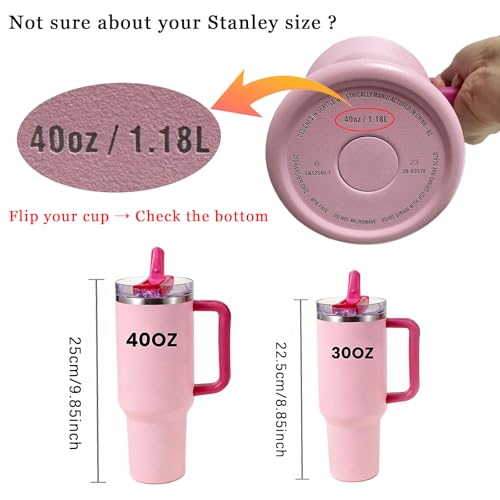 2 Pack Detachable Flip Straw Lid Replacement 40 oz for 40oz Stanley Quencher H2.0 Tumbler | Stanley Cup Accessories | Flip Top | Deep Cleaning | Leakproof | BPA Free | No Tool (Ash, Ash) - color: Ash & Ash, size: 40oz