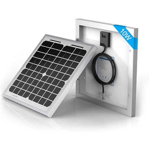 ACOPOWER HY010-12M Mono Solar Panel for 12V Battery Charging RV Boat, Off Grid, 10W | 10W small solar panel for 12V battery charging, ideal for RV, boat, marine and off-grid applications - size: 10W