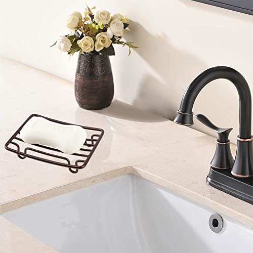 Bar Soap Dish Holder for Shower Bathroom Stainless Steel Rust Proof Self Draining, Bronze-1 Pack - color: Bronze-rectangular 1p