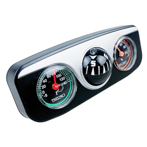 ADROIT 3-in-1 Compass, Thermometer, and Hygrometer | Compact Weather and Navigation Tool | 4.5" (11.4 cm) x 1.75" (4.4 cm) x 1.25" (3.2 cm)