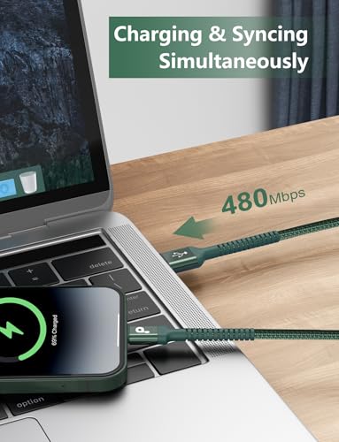 iPhone Charger Cable 2Pack 6FT, [Apple MFi Certified] Lightning Cable | iPhone Fast Charging Cord Extra Durable USB A to Lightning Cable Compatible with iPhone 14 13 12 11 Pro Max and More (Green) - color: Green, size: 6FT, style: USB A to Lightning