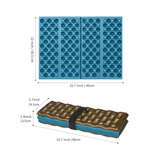 FOCHIER F Stadium Seat Pad, Camping Foam Pad, Foldable Z Stadium Seat Cushion Insulated Sitting Pad for Camping Backpacking Stadium Outdoor Picnic, Hiking, Mountaineering,Bleachers - color: Blue 1PC