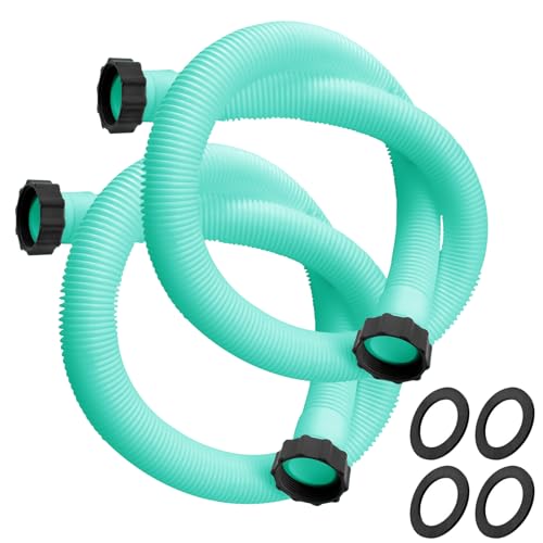 2 Pack 1.5" Pool Pump Hose for Intex Sand Filter Pumps & Saltwater Systems, 29060E Pool Filter Hose for Intex & Coleman Above Ground Pools, 59" Long Replacement Hoses, Green - color: Green