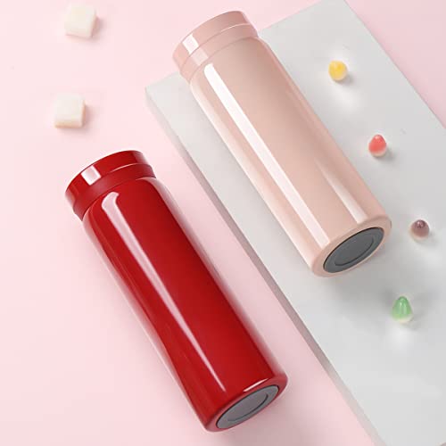 Mini Thermos Cute Water Bottle - 7 oz Tiny Insulated Vacuum 18/10 Stainless Steel Small Flask - Leak Proof & Spill Proof & Keeps Cold and Hot for Drink, Coffee, Tea - Pink - color: Pink, size: 6.8 Ounces