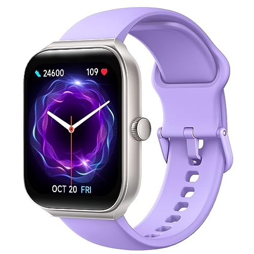1.95" Smart Watch for Women with ALEXA, Fitness Watch for Android iOS Phone - color: Lilac
