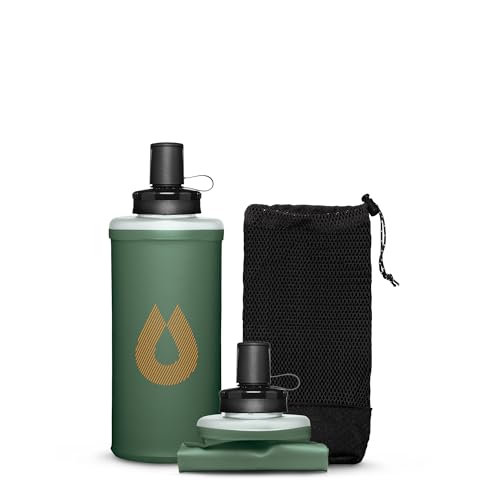HydraPak PackFlask Harness Mounted Water Bottle (500ml or 750ml) - color: Sage Green, size: 17 Ounces