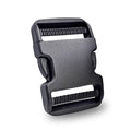 CooBigo 5 Pack 2 Inch Quick Side Release Plastic Buckle Clips Snaps Military Dual Adjustable Heavy Duty for Backpack Buckles Replacement Nylon Webbing Luggage Straps Belt Fanny Pack Buckle No Sewing - color: D: 2" Inner Diameter Black 5pcs