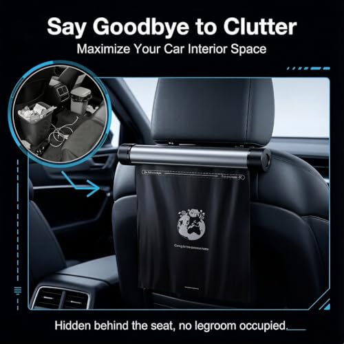 Rolling Dispenser Car Trash Can - Aluminum Alloy Rotary Storage, Magnetic Hanging Waterproof Garbage Bag,Auto Accessories for Travel - size: Small