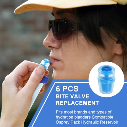 6pcs Bite Valve Replacement, Soft Silicone Bite Valve Nozzle Silicone Mouthpiece Replacement Compatible with Osprey Packs Hydraulic Reservoirs