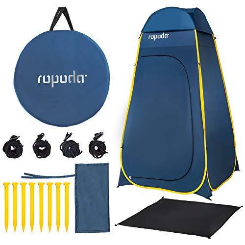 ropoda Pop Up Changing Tent 83" x 48" x 48", 6.9FT Upgrade Shower Tent, Portable Changing Room, Shower Tents for Camping, Privacy Tents,Includes 1 Removable Bottom,8 Stakes,1 Rain Cover(Gray) - color: Gray
