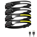 Bud K Headlamp Rechargeable 4Pack, 6 Mode Headlamps for Adults 1200Lumens LED Headlamp,230°COB Wide Beam Headlight Bright Headlamps Flashlight for Camping Accessories Gear, Hiking,Running - size: 4 Pack
