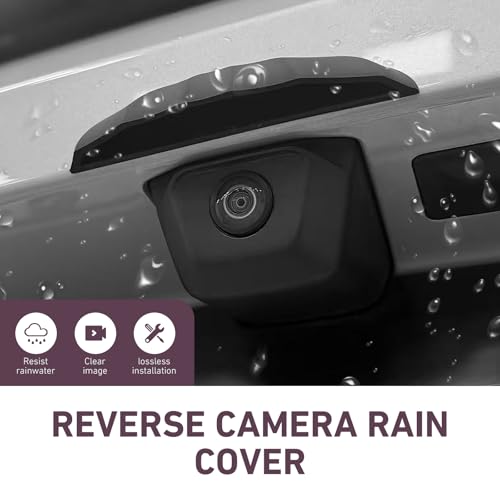 Car Rear View Backup Camera Rain Cover, Soft Silicone Anti-Rain Car Reversing Cameras Protection Cover, Waterproof Auto Backup Camera Rain Shield with Wider Design, for Most Cars(Black) - color: Black