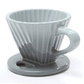 Chantal "Lotus ceramic pour over coffee dripper, 8 ounces (Ombre Fade Grey) - color: Fade Grey
