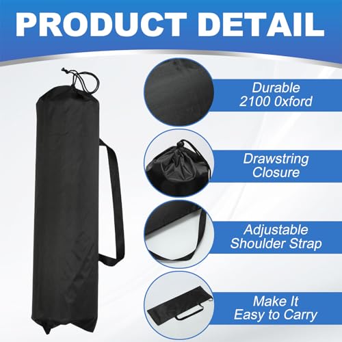 PATIKIL 37 x 10 Inch Tripod Carrying Case, 2 Pack Camera Tripod Carrying Bags Oxford Cloth Padded Bag for Camera Gear Mic Light Stand Sheet Music Photography Accessories, Black - size: 37 x 10 Inch