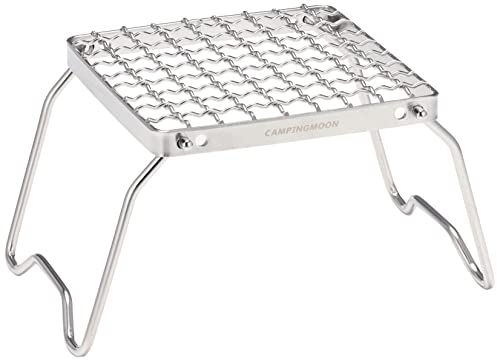 CAMPINGMOON Portable Folding Camping Campfire Grill over Fire Split Stoves 304 Stainless Steel (ZJP 1011) - color: ZJP 1011 (MS-1011)