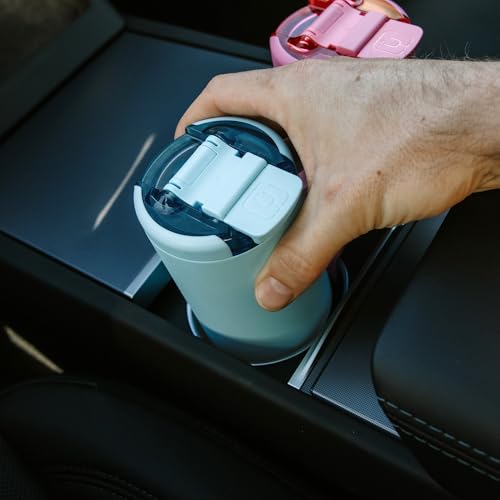 BrüMate Strova 18oz 100% Leakproof Insulated Coffee Mug | Ceramic-Lined Interior | Built-In Silicone Sleeve for Travel | Locking Flip Lid (Dark Aura) - color: Dark Aura