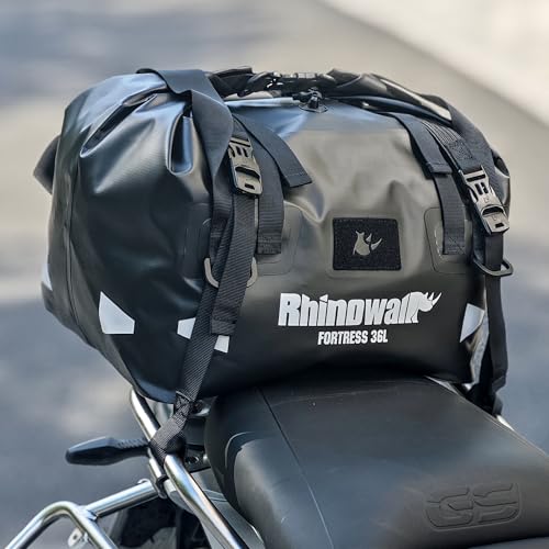 Rhinowalk 36L Waterproof Motorcycle Tail Bag – Flexible Soft Pack for Seat Mount, Inner Liner, or Expansion Module - style: 36l Soft Bag Mft2308