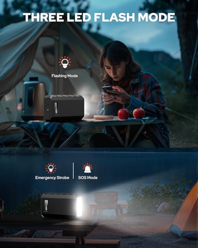 SinKeu 23400mAh/86.58Wh Portable Power Bank with AC Outlet - color: Black and White