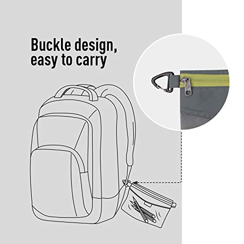 pack all Water-Resistant Zipper Pouch, Mesh Zipper Bag, 10.23"x7.48" - color: Grey, size: Medium