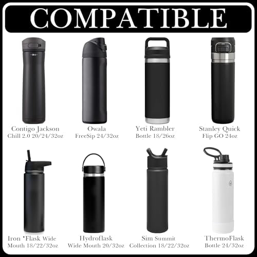 Linkidea Water Bottle Carrier with Strap Compatible with Owala FreeSip 24oz/32oz, Iron Flask Wide Mouth 32oz, Waterbottle Sling Bag Holder, Shoulder Strap with Phone Pocket (Black) - color: Black