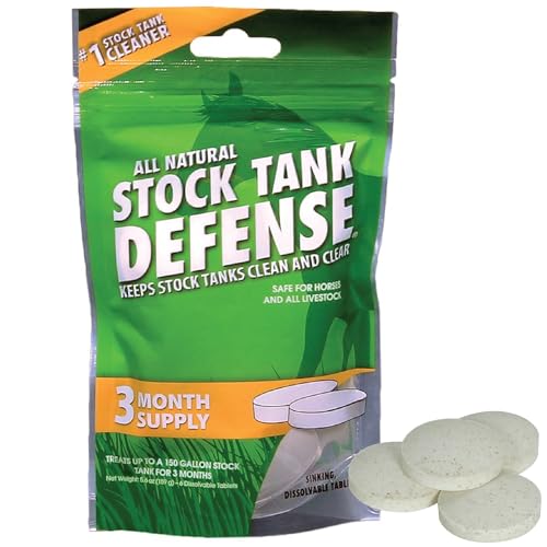 Airmax Stock Tank Defense Livestock Water Trough Cleaner Treatment, 6 Tabs | Clean drinking tanks for horse, cattle, goat & chicken with safe, easy-to-use tablet for farming & agricultural use - size: 6 Tablets