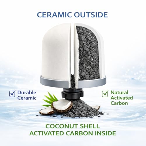Nispira Super Mineral Countertop Gravity Water Filter System 12L 3-Gallon Household Economical Drinking Pot Water Dispenser