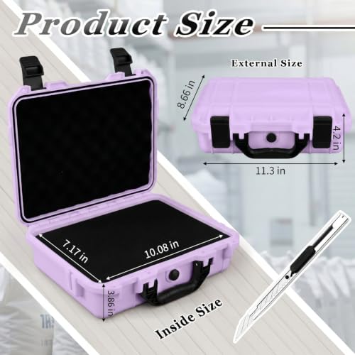 Relaxweex 11.3 x 8.7 x 4.2 Inch Hard Case, Grid Shell, Purple - color: Purple, size: 11.3 x 8.7 x 4.2 Inch, style: Grid Shell