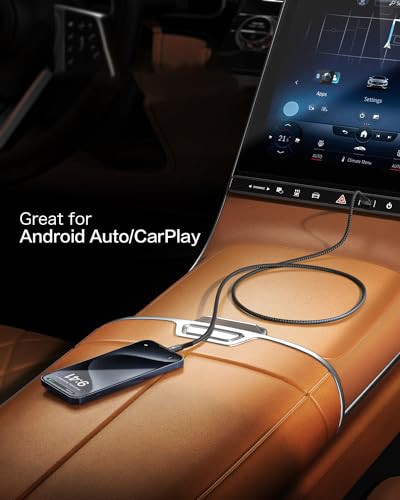 CONMDEX Android Auto USB Cable [4ft, 2-Pack] 10Gbps, 3A Fast Charging - color: Grey, size: 4ft+4ft, style: 2Pack
