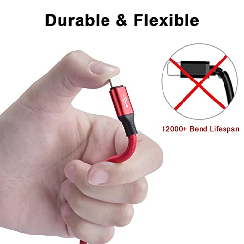 Multi Charging Cable, 10Ft 2Pack Multi Fast Charger Cable Braided Universal 3 in 1 Multi Charging Cord Long USB Cable Adapter IP/Type C/Micro USB Port for Cell Phones/iPhone/Tablets/Samsung/More