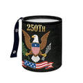 250TH of America Flag Eagle Car Rubbish Bag Can Reusable Hanging Auto Garbage Organization Can Bin with Adjustable Strap for Camping - color: 250TH of America Flag Eagle