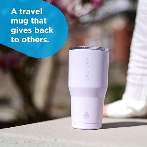GROSCHE Yukon Triple Insulated Coffee Travel Mug with Lid - 20 oz Lavander - color: Lavender, size: 20 Ounces