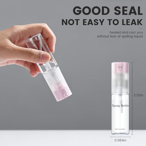 4 Pack Refillable Spray Bottle, Reversible Small Empty Spray Bottle with Fine Mist, Leak Proof - for Cleaning Solutions, Mosquito prevention, Face & Hair Mist - 4pk 0.68 OZ / 20 ML - color: Terracotta, size: 0.7 Ounces